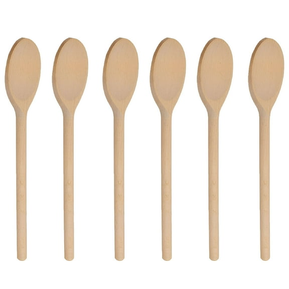 ACDANC 2Pcs/4Pcs/6Pcs/8Pcs 12" Long Wooden Spoons for Cooking - Oval Wood Mixing Spoons for Baking,Cooking,Stirring - Sauce Spoons Made of Natural Beechwood