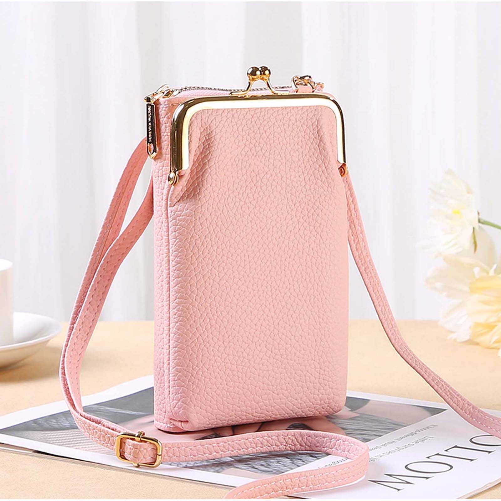 Decilro Women Phone Bag Crossbody Bag Zipper Wallet Large Capacity