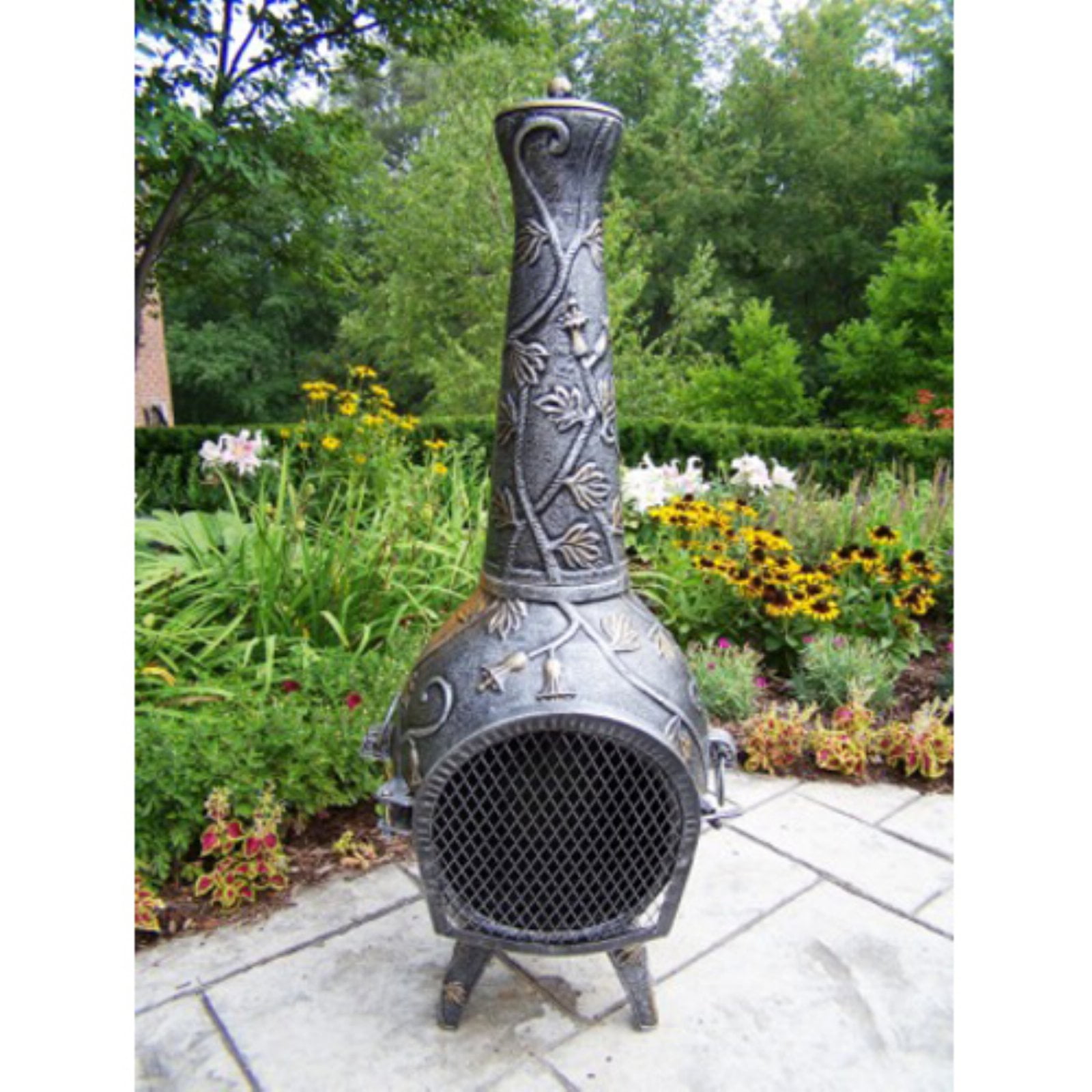 Oakland Living 45 in. Antique Bronze Leaf Chiminea by Oakland Living Corp
