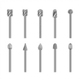 thumbnail image 3 of Embout de Routeur Gravé, 20 Pcs Accessoires d'Outils Rotatifs Ensemble de Meules Rotatives, 3 of 6