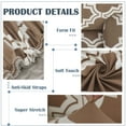 thumbnail image 4 of PiccoCasa Stretch Spandex Sofa Slipcover for 4 Seater, Brown White X-Large, 4 of 6