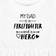 thumbnail image 4 of Inktastic My Dad is a Firefighter and a Hero Girls Baby Dress, 4 of 5
