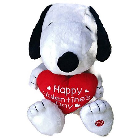 Peanuts Snoopy &quot;Happy Valentines Day&quot; Plush Musical Linus &amp; Lucy