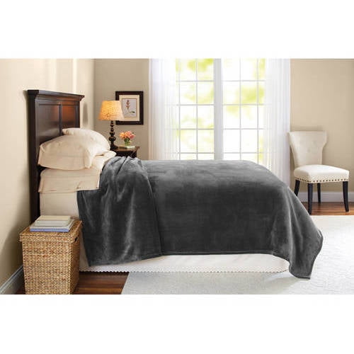 Better Homes&gardens Royal Plush Blanket Charcoal F/q