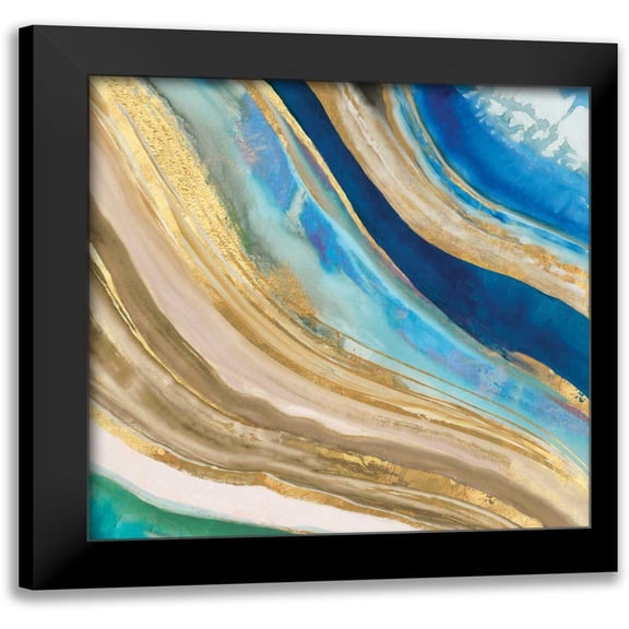 PI Gallery 12x12 Black Modern Framed Museum Art Print Titled - Agate II