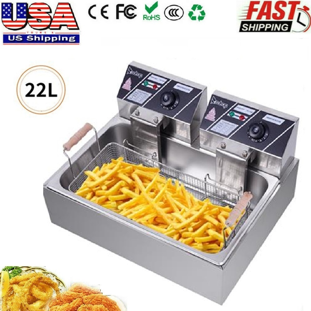 Goorabbit ZOKOP Deep Fryer With Basket,Stainless Steel Electric Fryer