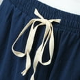thumbnail image 3 of Sngxgn Mens Outdoor Casual Elastic Waist Lightweight Fishing Hiking Shorts(Blue,L), 3 of 8