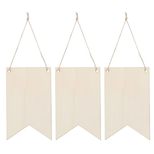 Hanging Wooden Plaque, Retro Unfinished Hanging Wood Sign Painting Tool For Home Decoration