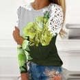 thumbnail image 2 of Shorts pour Femmes T-Shirt Décontracté à Carreaux à Col Rond à Manches Courtes Haut Ample,Tops pour Femmes,Hauts à Manches 3/4 pour Femmes,Hauts Décontractés pour Femmes, 2 of 5