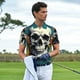 thumbnail image 3 of Fotbe Modern Hip-Hop Skull Camiseta Polo de Golf para Hombre con Estampado – Camisa Deportiva Transpirable con Cuello Abotonado-Small, 3 of 6