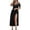 Black, variant on ZQUUVOU Women's Off Shoulder Evening Dress Slit Sleeveless Spaghetti Strap Formal Gown for Cocktail Party Wedding Burgundy