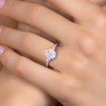 thumbnail image 4 of Gem Stone King 10K Two Tone Gold White Moissanite and Pink Lab Grown Diamond Engagement Ring for Women | 2.60 Cttw | Oval 9X7MM | Gemstone Birthstone | Size 7, 4 of 7