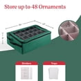 thumbnail image 2 of Tiny Tim Totes Canvas Ornament Storage Box with 48 Compartments, Green. Adult, 2 of 7