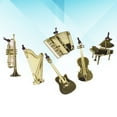 thumbnail image 2 of SHISUYAN 6Pcs Music Bookmarks with Instrument Shape in Golden Brass for Students, 2 of 9