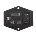 thumbnail image 3 of Adaptador de enchufe de montaje en panel 10a 250v 3 Pin Iec320 C14 con interruptor basculante y fusible, 11 Feliz Sencillez, 3 of 5