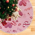 thumbnail image 5 of FMSHPON Valentines Mother's Day Hearts Lips Xmas Christmas Tree Skirt Stand Mat for Holiday Party Decoration Indoor Outdoor 36 inches, 5 of 6