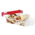 thumbnail image 1 of Starfrit Easy Lunch Rectangular Divided Container - 32oz/946ml - Airtight & Leakproof - 4-Sided Locking Lid, 1 of 5