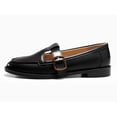 thumbnail image 2 of Womens Slip On Loafers T-Strap Closed Round Toe Flats Comfortable Work Business Dress Shoes, 2 of 4