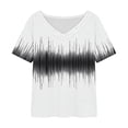 thumbnail image 5 of Craaazy Women's Summer Casual V Neck Tops Lace Trim Floral Print Loose Fit Short Sleeve Blouses Gift, 5 of 5