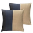 thumbnail image 2 of Nawypu  Pack of 2 Navy Blue Beige Pathwork Corduroy Cushion Cases Luxury Modern Square Throw Pillow Covers Decorative Pillow for Couch Living Room Bedroom Car, 2 of 6