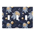 thumbnail image 2 of Dailycode Light Switch Plate Covers 2 Gang Wall Plate Plastics Outlet Covers for Kitchen Home Office Decor Cute Bear in Space, 2 of 8