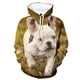 thumbnail image 3 of Sudadera con capucha con estampado 3D de bulldog francés para hombre, sudadera informal de manga larga a la moda, sudadera de calle, ropa de otoño para niños, 3 of 5