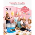 thumbnail image 5 of KFFKFF Commercial Cotton Candy Machine, 1000W Electric Floss Maker with 15-Inch Stainless Steel Bowl and Sugar Scoop, Suitable for Hard Candy, Perfect for Home, Kids' Birthdays, and Family Gatherings, 5 of 9