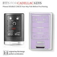 thumbnail image 2 of OFFCURVE Key Fob Cover for Cadillac SRX ATS ELR XTS 2010-2015 , Premium Soft TPU,Purple Sliver,1pc, 2 of 6