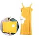 thumbnail image 4 of Toalla de baño suave de microfibra para mujer, albornoces de secado rápido y absorbentes. Amarillo, 4 of 9
