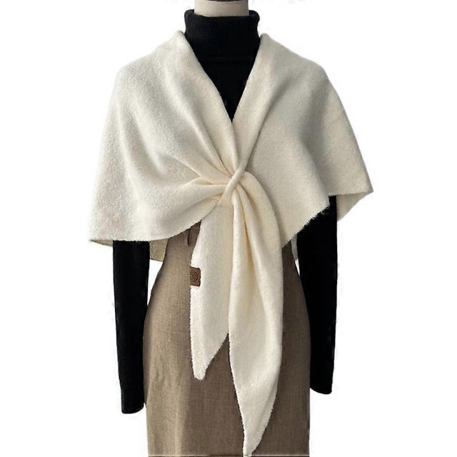 Women's Trigle Scarf with Wool - Solid Color, Neck-Warm, Suitable for Lazy Street Outs & Air-Conditioned Rooms, Large Shawl Mode Other