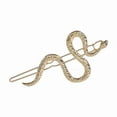 thumbnail image 4 of Horquilla con forma de serpiente con personalidad para mujer, estilo retro, estilo rana, de aleación, con una sola palabra, para flequillo, 4 of 6