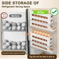 thumbnail image 5 of 4 Tiers Egg Holder for Fridge - Auto Rolling Fridge Egg Organizer, Space-Saving Egg Dispenser Holder, 30 Eggs Fridge Egg Rack Large Capacity Egg Dispenser for Refrigerator(Yellow), 5 of 5