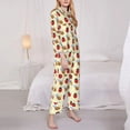 thumbnail image 3 of Picia Ladybug And Bee Pattern Women’s Long-Sleeve Sleepwear Set - Soft 2-Piece Loungewear with Pockets, Comfy PJs for Relaxing Nights-XX-Large, 3 of 7