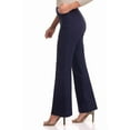 thumbnail image 2 of Rekkuna Women's Stretchy Comfort Pull-On Flare Leg Pant (14, Navy), 2 of 6