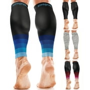 Calf Compression Sleeves for Men & Women - Shin Splint and Calf Support Brace - Compression Calf Guards - Leg Sleeves for Torn Muscle Cramps (XXL)