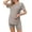 Moon Grey, variant on Ekouaer Women's Maternity Two Piece Set Outfits Summer Pregnancy Clothes Short Sleeve Split Side T-Shirts and Biker Shorts