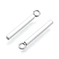 thumbnail image 2 of U8MO 10pc 304 Stainless Steel Cuboid Bar Charms Smooth Dangle Stick Pendants 18x1.5mm, 2 of 2