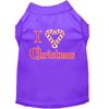 Christmas Screenprinted Dog Shirt, "I Heart Christmas"