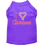 Christmas Screenprinted Dog Shirt, "I Heart Christmas"