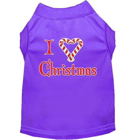 Christmas Screenprinted Dog Shirt, "I Heart Christmas"