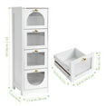 thumbnail image 3 of QinaQin Gabinete de baño angosto con cajones, mueble de piso de 11.8 x 11.8 x 33.1 pulgadas, organizador delgado para baño, pasillo, sala o espacios reducidos, 3 of 7