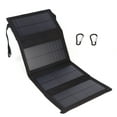 thumbnail image 2 of Panel solar USB de 20 W, cargador de células solares policristalinas portátil plegable para exteriores, negro, 2 of 5