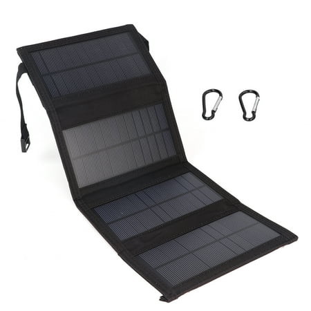 

2023 20W USB Solar Panel Foldable Portable Polycrystalline Solar Cells Charger for OutdoorsBlack