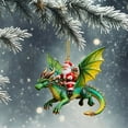 thumbnail image 5 of DAMAI Santa's Dragon Riders Ornament Collection, 2D Acrylic Dragons Hanging Ornaments, Santa Riding Dragon Christmas Tree Ornaments Decorative Hanging, Holiday Décor Collectible Display, 5 of 8