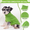 thumbnail image 2 of Jersey para perro, tamaño pequeño, cálido, tejido trenzado, verde, 2 of 7