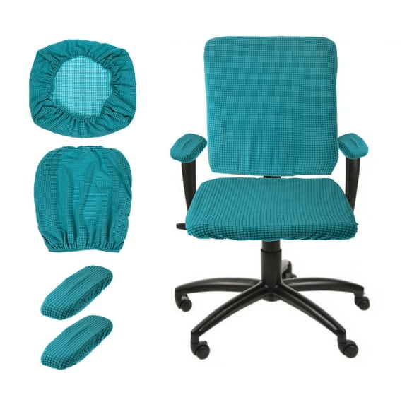 Computer Office Chair Cover with Armrest Cover for Computer Chair, Desk Chairs Dark Green