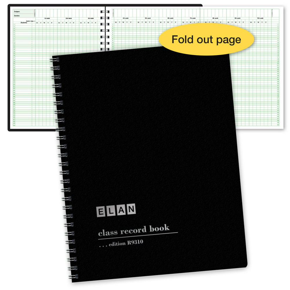 Class Record Book for up to 10 Weeks. 50 Names. Extra Large Grade ...