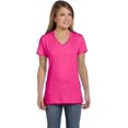 thumbnail image 2 of Camiseta Hanes® Ladies Perfect-T de algodón con cuello en V. S04V hanes  S04V, 2 of 7