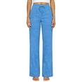 thumbnail image 5 of Hurxie Wide Leg Pants for Women Flowy Palazzo Drawstring Elastic Waist Trousers with Pockets Summer Beach Vacation Clothes Blue,M, 5 of 8