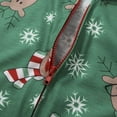 thumbnail image 5 of Christmas Family Matching Pajamas Holiday Reindeer Print Long Sleeve Hoodie One-Piece Jumpsuit Zipper Pjs, 5 of 8